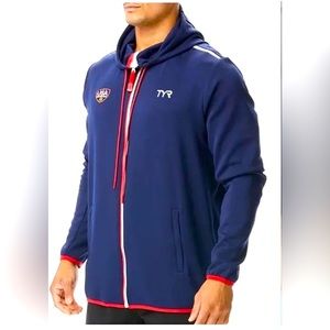 TYR warm up hooded jacket USA Waterpolo